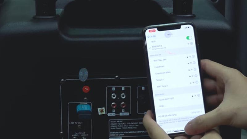 Kết nối loa kéo karaoke cao cấp qua điện thoại bằng bluetooth