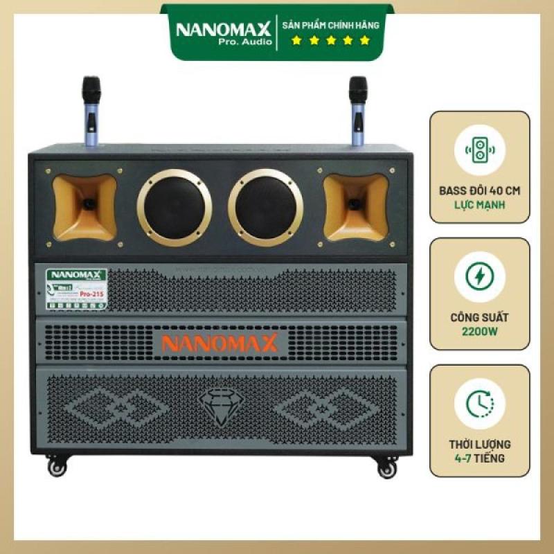 Loa Nanomax Pro-215 bass đôi 40cm 2200W