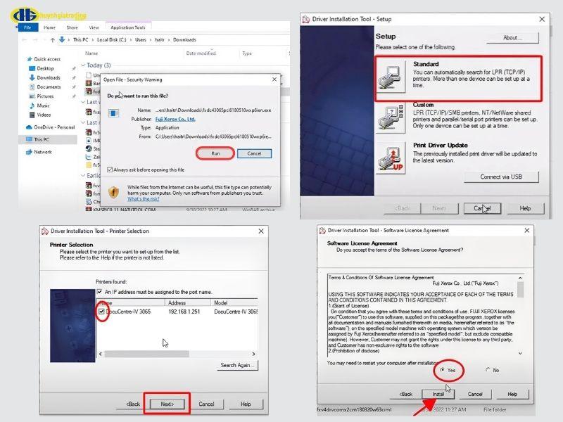 Hướng dẫn cài đặt driver máy in Fuji Xerox các dòng phổ biến