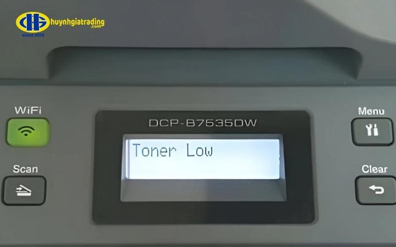 Dấu hiệu nhận biết máy in Brother báo lỗi toner
