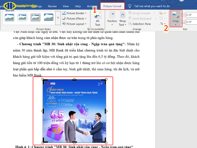 Sử dụng lệnh xoay kết hợp cắt (Crop) để tối ưu bố cục