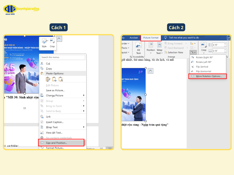 xoay ảnh theo một góc chính xác (theo độ)