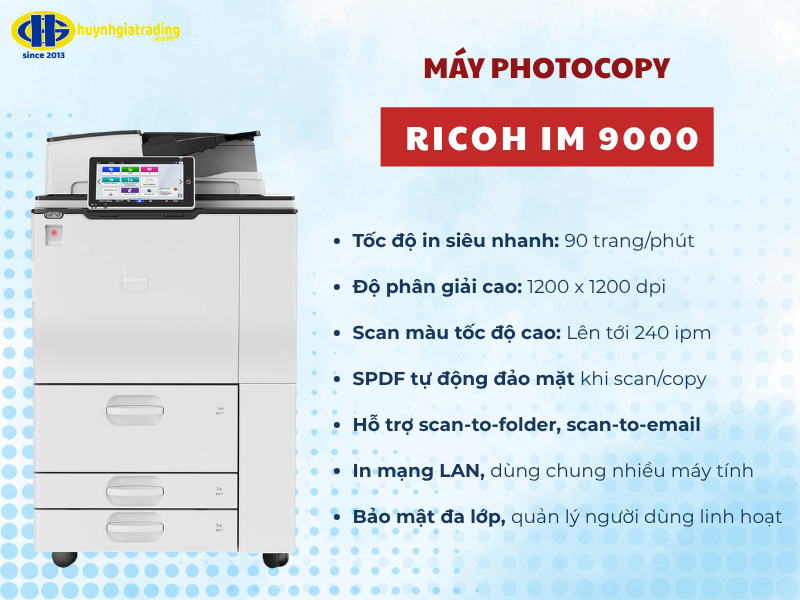 Ricoh IM 9000 giải pháp in ấn tốc độ cao cho doanh nghiệp lớn