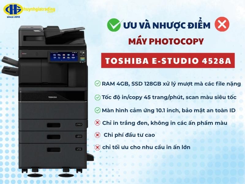 Máy photocopy Toshiba e‑Studio 4528A có tốt không? Ưu và nhược điểm khi sử dụng