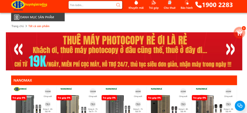 Website Huỳnh Gia Trading