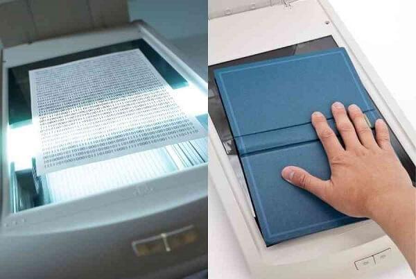 Đặt tài liệu đúng lên máy