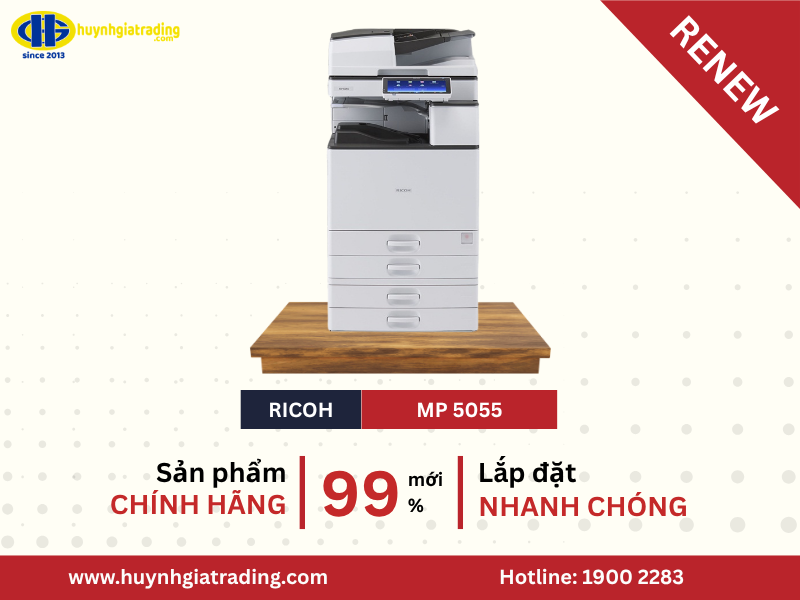 Máy photocopy Ricoh MP 5055 renew chính hãng tại Huỳnh Gia Trading