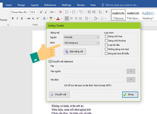 phương pháp 1 - sửa lỗi font bằng ứng dụng unikey