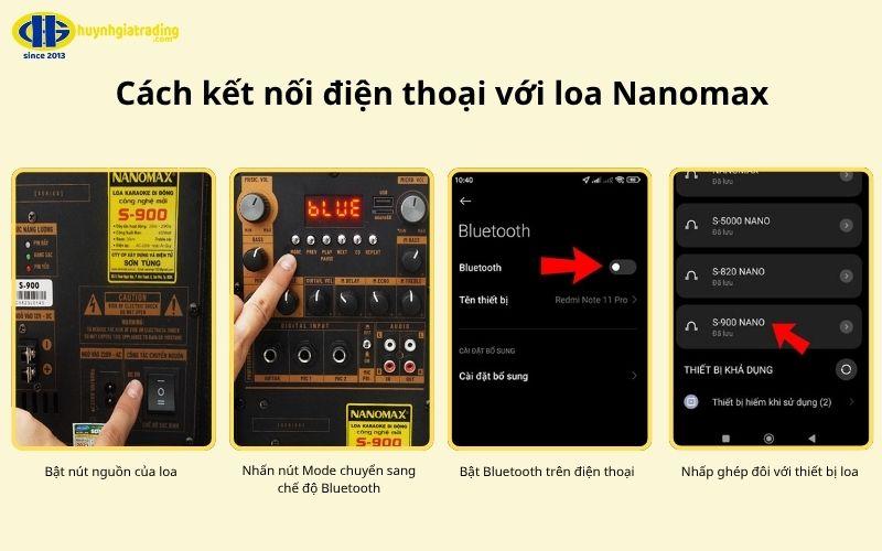 Hướng dẫn cách kết nối điện thoại với loa Nanomax S900