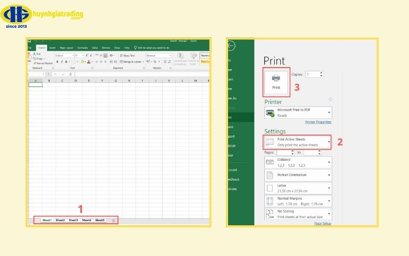 Hướng dẫn chi tiết cách chọn từng sheet trong excel để in