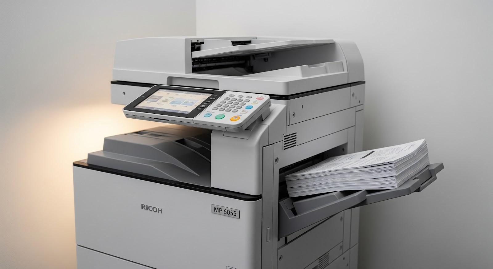 Bảng thông số kỹ thuật máy photocopy ricoh mp 6055