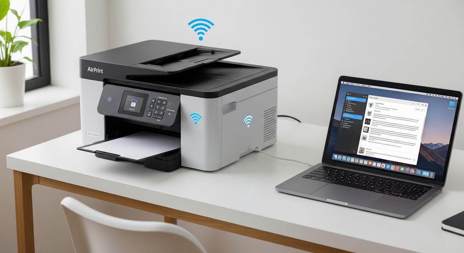 Apple AirPrint tích hợp sẵn trên các thiết bị của Apple (iPhone, iPad, Mac)