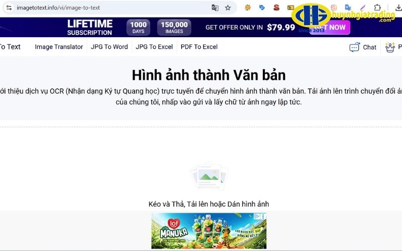 Cách chuyển file ảnh sang Word bằng imagetotext.info