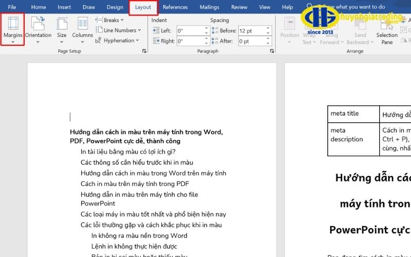Kiểm tra và chỉnh lề phù hợp với giấy A5 khi in ấn