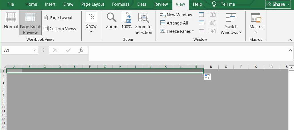 Cách In Excel Vừa Trang Giấy A4 Bằng Page Break Preview