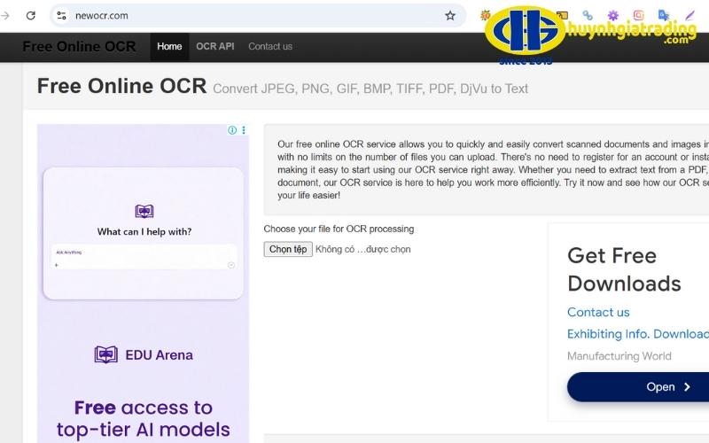 Cách chuyển file ảnh sang Word bằng Newocr.com