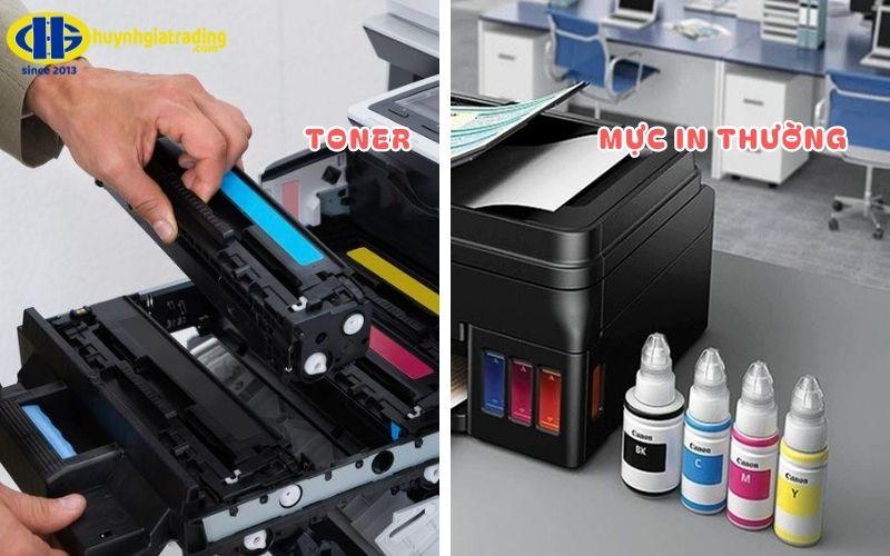 Phân biệt giữa Toner với mực in thường (mực nước)