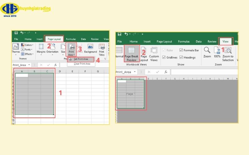 Cách kiểm tra và thiết lập lại trang in trong Excel