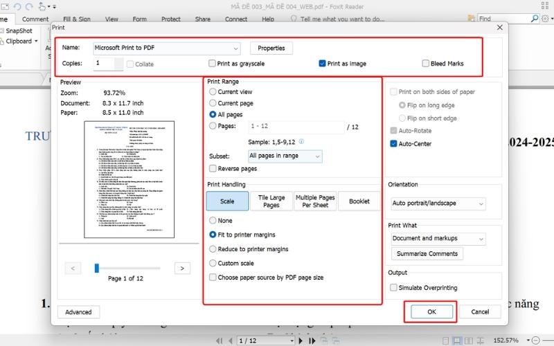 Hướng dẫn cách in màu tài liệu PDF trên máy tính