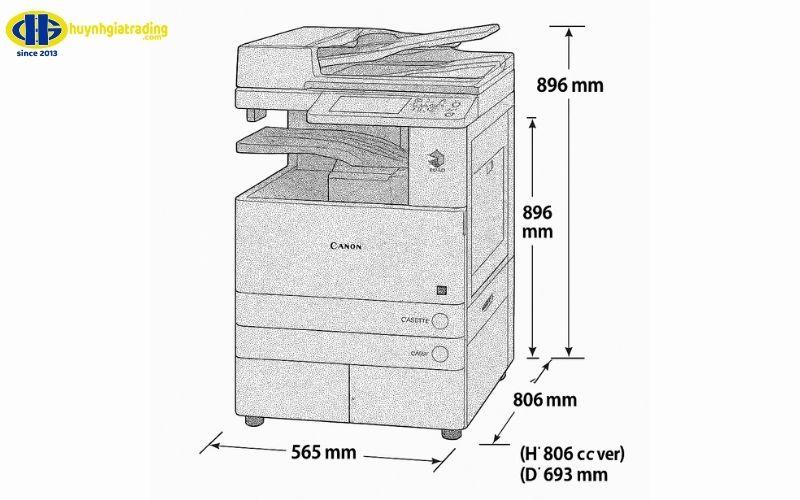 Kích thước máy photo hãng Canon: Thiết kế đa dạng, thích ứng cao