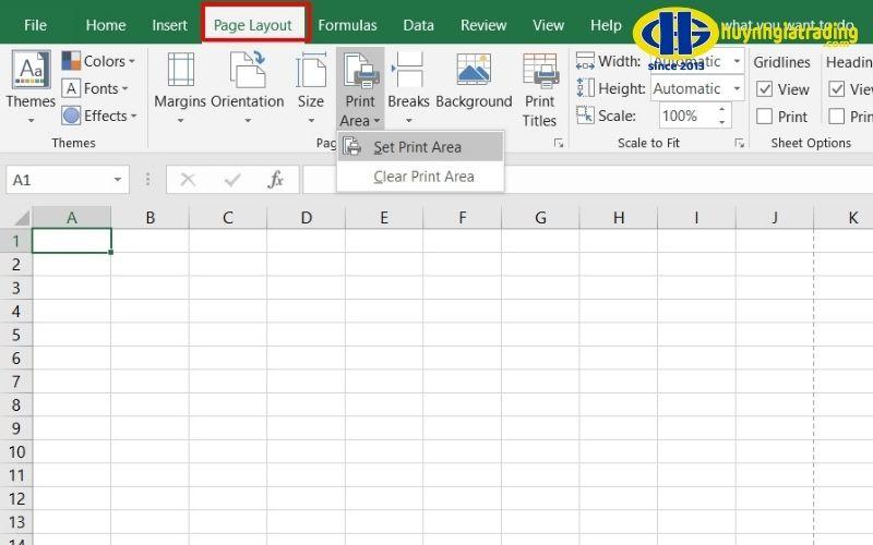 Xác định và thay đổi vùng in trong Excel