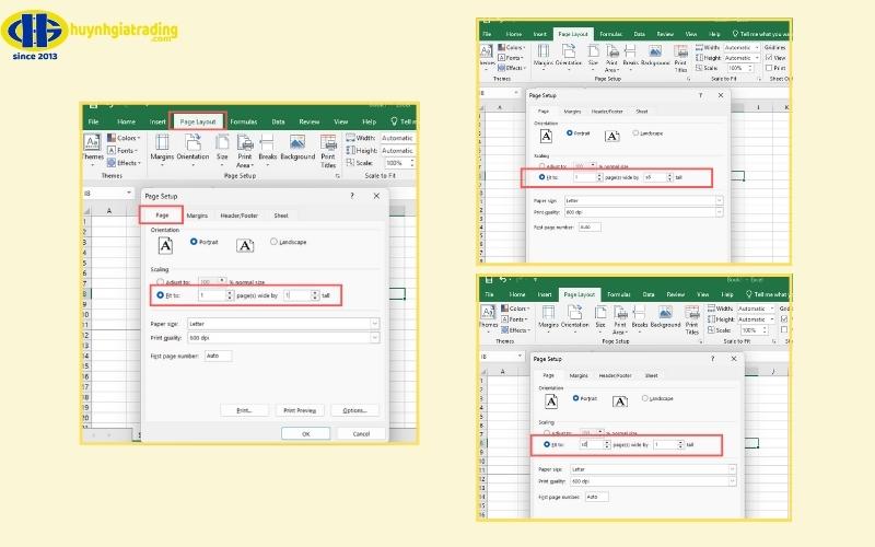 Cách chỉnh tỷ lệ để bảng Excel không bị chia nhỏ khi in dùng tính năng Fit Sheet on One Page