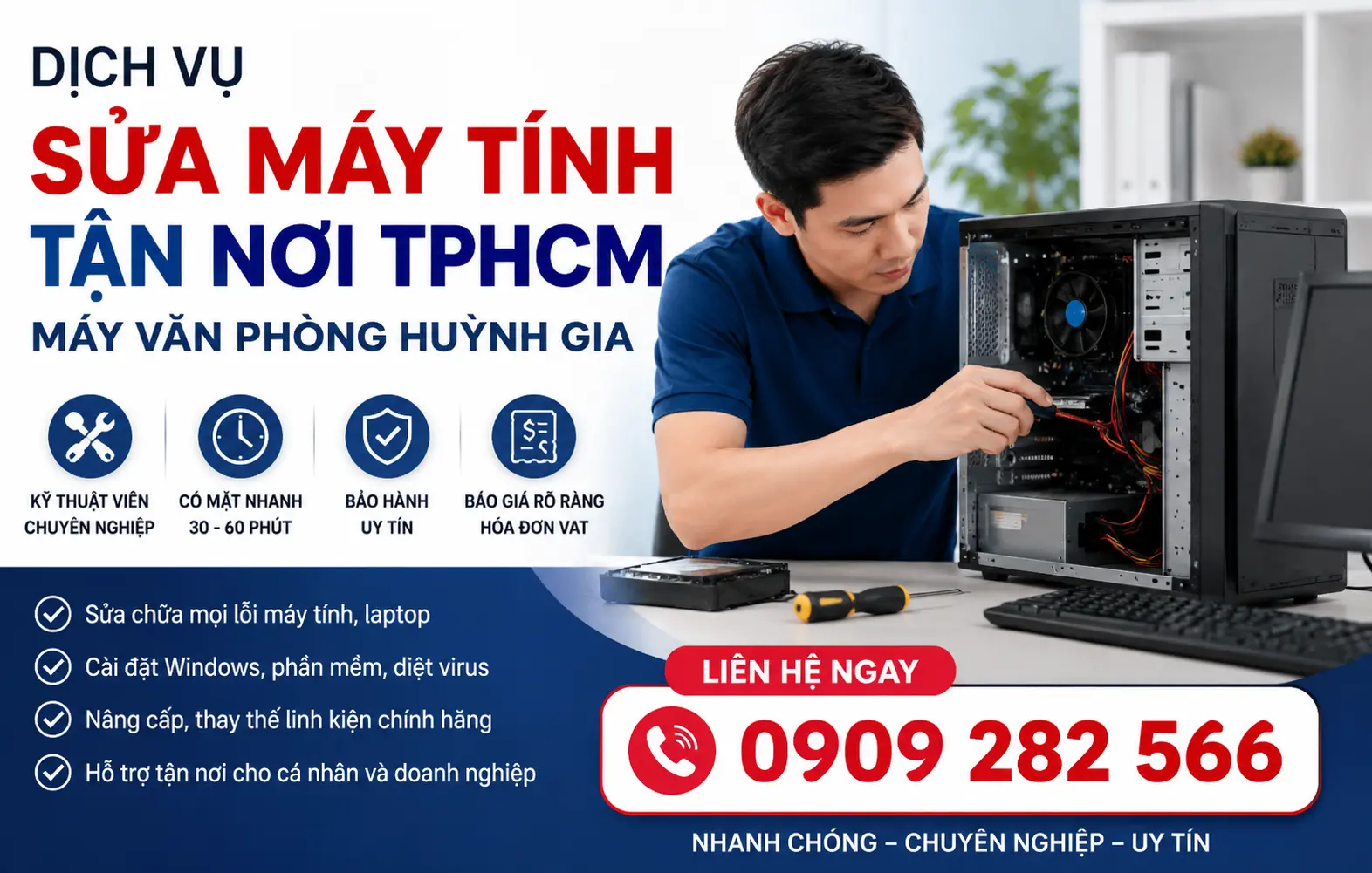 Sửa máy tính tận nơi tại TPHCM
