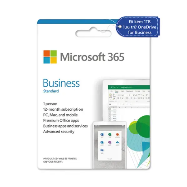 Phần mềm Microsoft 365 Business Standard 1 năm - Bản quyền chính hãng