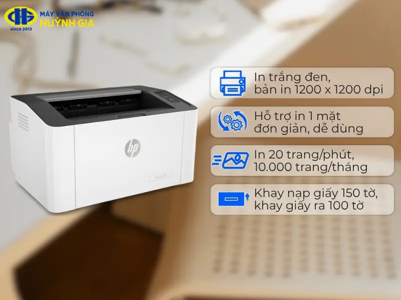 Máy in laser đen trắng HP 107A (4ZB77A)