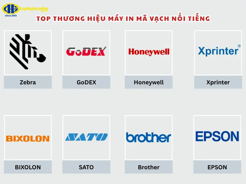Top thương hiệu máy in mã vạch nổi tiếng
