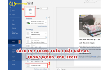 Cách in 2 trang trên 1 mặt giấy A4 trong Word, PDF, Excel dễ dàng