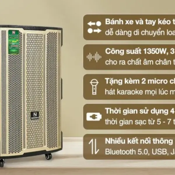 Loa kéo karaoke Nanomax S-5000 1350W