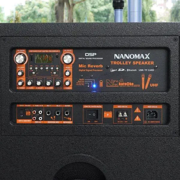 Loa Kéo Bình & Điện Nanomax Pro-215 Bass Đôi 40cm 2200w