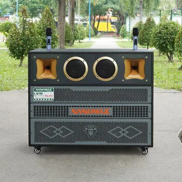 Loa Kéo Bình & Điện Nanomax Pro-215 Bass Đôi 40cm 2200w