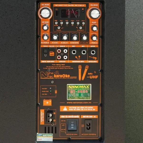Loa Kéo Nanomax GT-2024 Bass 50cm 820w Karaoke Bluetooth