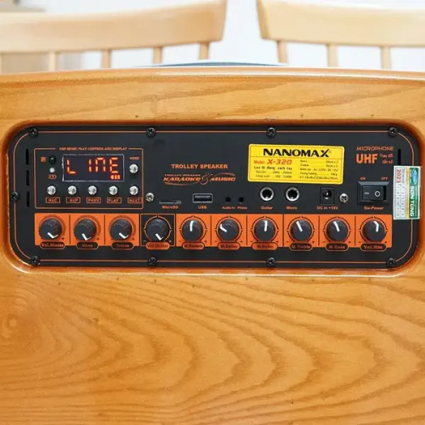 Loa Karaoke Xách Tay Nanomax TA-550 Bass Đôi 20cm 550w