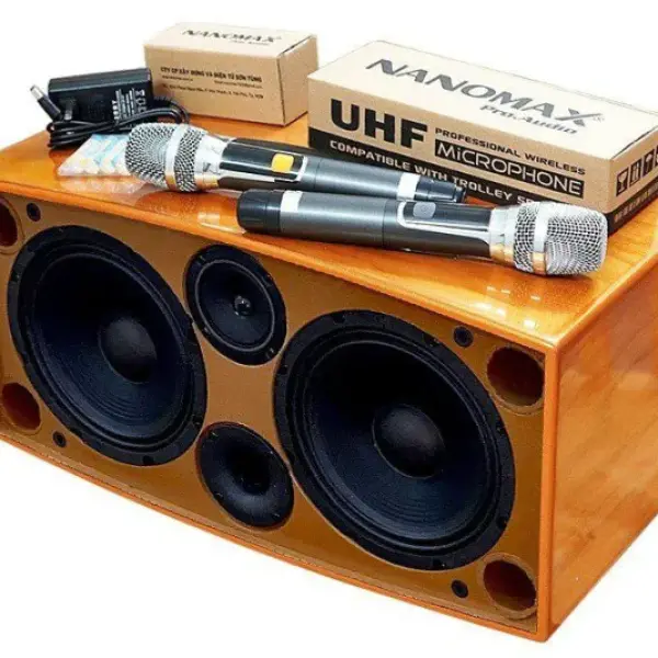 Loa Karaoke Xách Tay Nanomax TA-550 Bass Đôi 20cm 550w