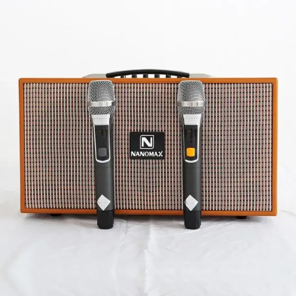 Loa Karaoke Xách Tay Nanomax X-210A Bass Đôi 16cm 420w