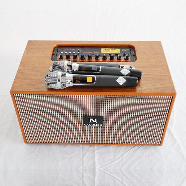 Loa Karaoke Xách Tay Nanomax X-210A Bass Đôi 16cm 420w