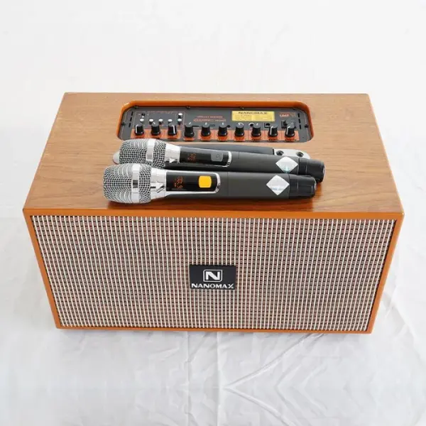 Loa Karaoke Xách Tay Nanomax X-210A Bass Đôi 16cm 420w