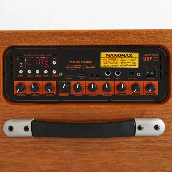 Loa Karaoke Xách Tay Nanomax X-210A Bass Đôi 16cm 420w