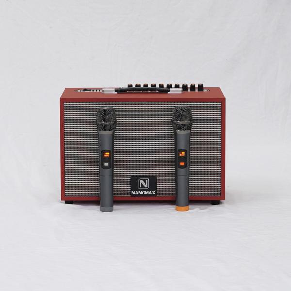 Loa Karaoke Xách Tay Nanomax K-01 Bass 20cm 120w màu Đen hoặc Nâu