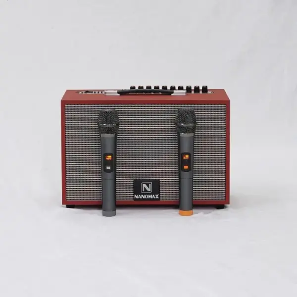 Loa Karaoke Xách Tay Nanomax K-01 Bass 20cm 120w màu Đen hoặc Nâu