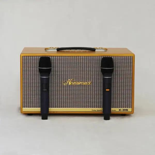 Loa Karaoke Xách Tay Nanomax X-316 Bass Đôi 16cm 320w