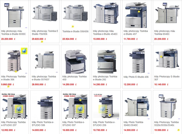 Bảng giá máy photocopy Toshiba (phần 1)