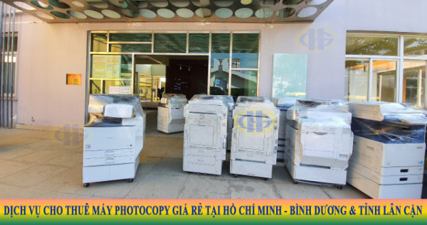 Hình ảnh thực tế chuẩn bị bàn giao 18 máy photocopy thuê cho khách hàng tại Quận 7, TPHCM năm 2020