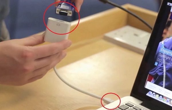 Kết nối Macbook với máy chiếu bằng cap