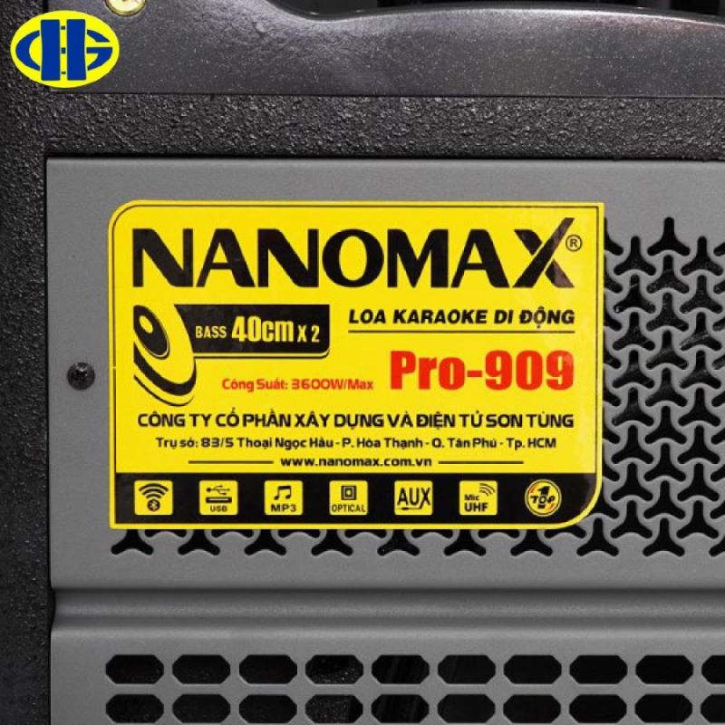 Loa kéo điện Nanomax Pro-909 bass đôi 40cm