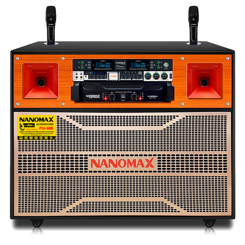 Loa kéo điện Nanomax Pro-908 bass đôi 40cm