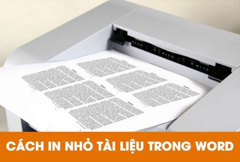 cách in tài liệu thu nhỏ